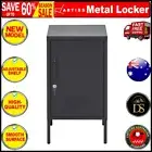 ArtissIn Metal Locker Storage Shelf Filing Cabinet Cupboard Bedside Table Black.