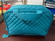 Vera Bradley Cotton Ultimate Travel Make Up Organizer Case Soft Forever Green