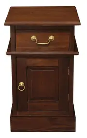 Tasmania 1 Door 1 Drawer Bedside Table - Right - Mahogany