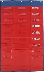 Storage Pocket Chart Efficient Wall Hanging File Organizer for Classroom Office