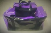 Gear Bag and Toiletry Bag (Black and Purple)