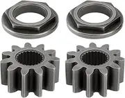 eMagTech 2 Set Steering Shaft Pinion Gear and Bushing Kit Compatible with MTD Compatible with Cub Cadet 717-1554, 917-1554, 941-0656A, 741-0656A Lawnmower Steering Precision