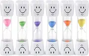 SICANAUO 7pcs 2min Tooth Brushing, Sand Timer, Hourglass Sandglass Toothbrush Clock for Kids Children Gift Games Cook Meeting Reading Classroom Kitchen Home Office Decoration