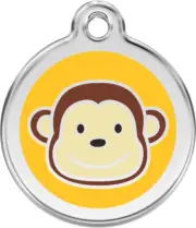 Red Dingo Monkey Tag - Lifetime Guarantee - Cat, Dog, Pet ID Tag Engraved