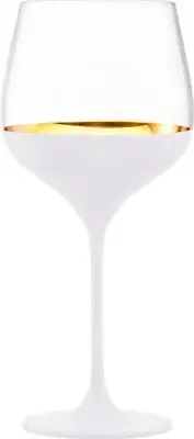 Nicolette Mayer 'ORO24k' Heavenly White Grand Burgundy Wine Glass, New