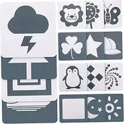 YARNOW 2Sets Sensory Cards High Contrast for Visual Stimulation Cognition Development Portable Flashcards for Early Learning Newborn Eye Tracking Activities