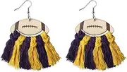 ALIBBON Football Earrings for Women Earrings Tassel Football Dangle Earrings Football Team Earrings Football Jewelry