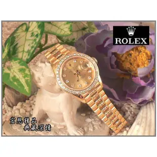 【宏恩典精品】【W2752】Rolex 勞力士 69178 女錶 datejust ~18K金 原廠錶殼錶帶 鑽石外框