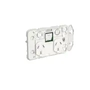 Clipsal Iconic Series 2 Switched Sockets - 1 Switch - 10 A - 3025XAG