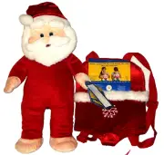Build a Bear 2013 Santa Doll Velvety Red Snowflake Carrier 16in. Stuffed Plush