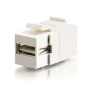 Snap-In USB A/B Female Keystone Insert Module (TAA Compliant) - White-C2G