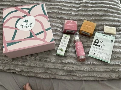 Nature Spell Beauty Box Including Cleansing Balm Face Mask Rosemary Oil