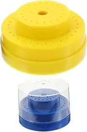 NULYLU 2 Pcs Grinding Head Storage Box Nail Bits Stand Plastic Nail Bits Holder Nail Drill Bits Stand 60-holes Nail Drill Bits Holder Nail Drill Bits Display Stand Nail Bits Storage Stand