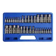 SAE & Metric Socket Set Standard Allen 1/4" 3/8" 1/2" | Master Hex Bit Set 34pc