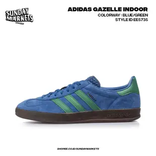 愛迪達 阿迪達斯 Gazelle 室內藍綠色 100 全球運動鞋