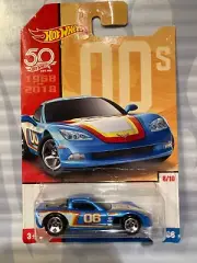 2018 HOT WHEELS ''DECADES'' = CORVETTE C6 = BLUE nmc