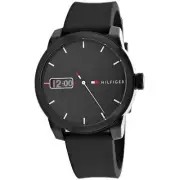 Tommy Hilfiger Men's Watch Classic Quartz Black Dial Rubber Strap 1791382