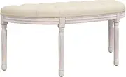 Modern Storage Bench 110.5x45x49 cm with Linen Fabric, Sturdy Entryway Bench for Hallway, Living Room, Bedroom, Space-Saving Seating Solution