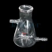 125ml Borosilicate Glass Filtering Flask Lab Bottle 7mm Hose Vacuum Adapter