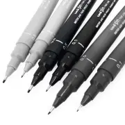 Uni Pin Fineliner Drawing Pen - Sketching Set - Gray Tones - 0.1/0.5mm - Set ...