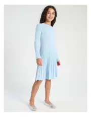 [Origami] Abigail Lurex Knit Dress in Light Blue