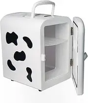 Retro Mini Fridge, 4 Liter/6 Can Portable Thermoelectric Cooler and Warmer, AC/DC, Personal Portable Compact Fridge for Office, Home, Medications, Cosmetics and Travel