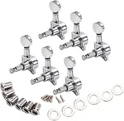 COOPHYA Upgrade Your Electric Guitar Gc206f Tuning Pegs 6l Vintage Style Machine Heads Silver Easy Install