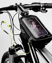 Bike Phone Mount Bag Waterproof Bicycle Front Frame Top Tube Handlebar Bag Holder Case for Samsung Galaxy S22 Ultra Note 20 S23 S21 Ultra S20 Plus A14 A13 A03s A23 A53 iPhone 13 14 Pro Max OnePlus 11