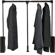45-115cm Pull Down Wardrobe Rail, Lift Collapsible Closet Rod Aluminium Retractable Wardrobe Lift Hanger Organizer Storage System Soft Return Space Saving (Size : (83-115 cm)32.6-45.2in) FANDIAO