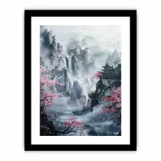 Asian Landscape Canvas Painting Print