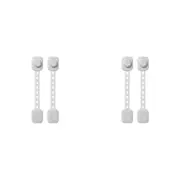 2x 2pc Dreambaby Twist 'N Lock Multi-Purpose Latches Child Cabinet Lock White