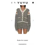 YUYU ACTIVE BUTTER KNIT JACKET 奶油斑馬針織外套 FREE SIZE 黑白色