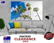 Palm Trees Under The Blue Sky 70x50cm Poster Prints