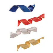 4 Roll Wired Christmas Ribbon Mesh Mixed Style Ribbons Glitter
