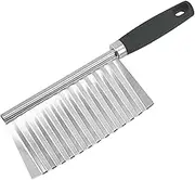Potato Cuttar for Fries - Crinkle Slicer Tool, Wavy Fry Cuttar | 7.87 * 2.56 inches Stainless Vegetable Chopper Blade, Textured Grip Kitchen Knife, French Fry Maker, Snack Prep Kitchen Solution
