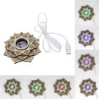 Solid LED Bases Night Light Crystar LED Holder Lamp Base Lotus Shape Tables