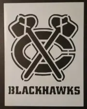 Chicago Blackhawks Reusable Plastic Stencil for Crafts, Decor, & Sports Art