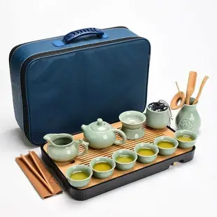 泡茶組 茶具組 附收納包 攜帶式茶具 泡茶 登山 露營 陶瓷茶具 隨身茶具 陶瓷 旅行茶具套裝 茶具組 茶器