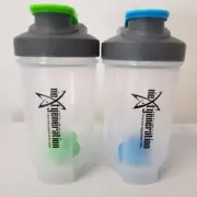 2 x BPA free PROTEIN SUPPLEMENT DRINK BLENDER SHAKER SHAKE BALL BLENDER 500ML