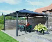 Palram - Canopia | Palermo 4.3 x 4.3 Hardtop All Season Gazebo Grey Structure