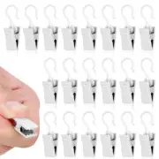 40 Pcs Hanging Hook with Clip Drapery Clips Curtain Hooks for Curtains
