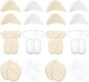 Geyoga 12 Pairs Heel Grips Liner Cushions Inserts for Loose Shoes Heel Pads Metatarsal Pads and Adjustable Toe Filler Inserts for Shoes Too Big Women Men Prevent Heel Pain Blisters, Beige