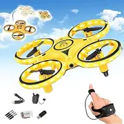 The Hover Pro Hand Drone, Drone Rc Quadcopter Aircraft, The Viral Hand-gestured Control Drone Drone, Foldable Remote Control Quadcopter, 360° Flips with Smart Watch Controlled (A)