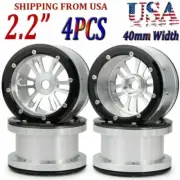 Alloy Beadlock RC 2.2' Wheels 40mm Width For 1/10 Crawler Axial Wraith TRX-4 US