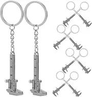 [BESPORTBLE] 10pcs Portable Caliper Keychain Movable Ruler for Accurate Measurements Creative Design for Easy Carrying for Personal Use