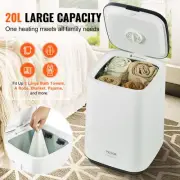 20L Large Towel Warmer Bucket with LED Display Timer and U Shaped Light White