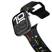 Apple Watch Series 10 (46mm) Impact Band CITY GRID 1 WATCH BAND, GEOMETRIC SHAPES MODERN RAINBOW COLORFUL ABSTRACT PATTERN
