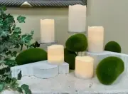 BOMBAY Flameless LED Candles with Remote Setof 5 Ivory New unopened