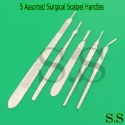PREMIUM GRADE Set Of 5 Assorted Surgical Scalpel Blade Handles Instruments