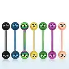 1pc. 14G 5/8" 6mm Ball Anodized Surgical Steel Nipple Ring Tongue Ring Barbell